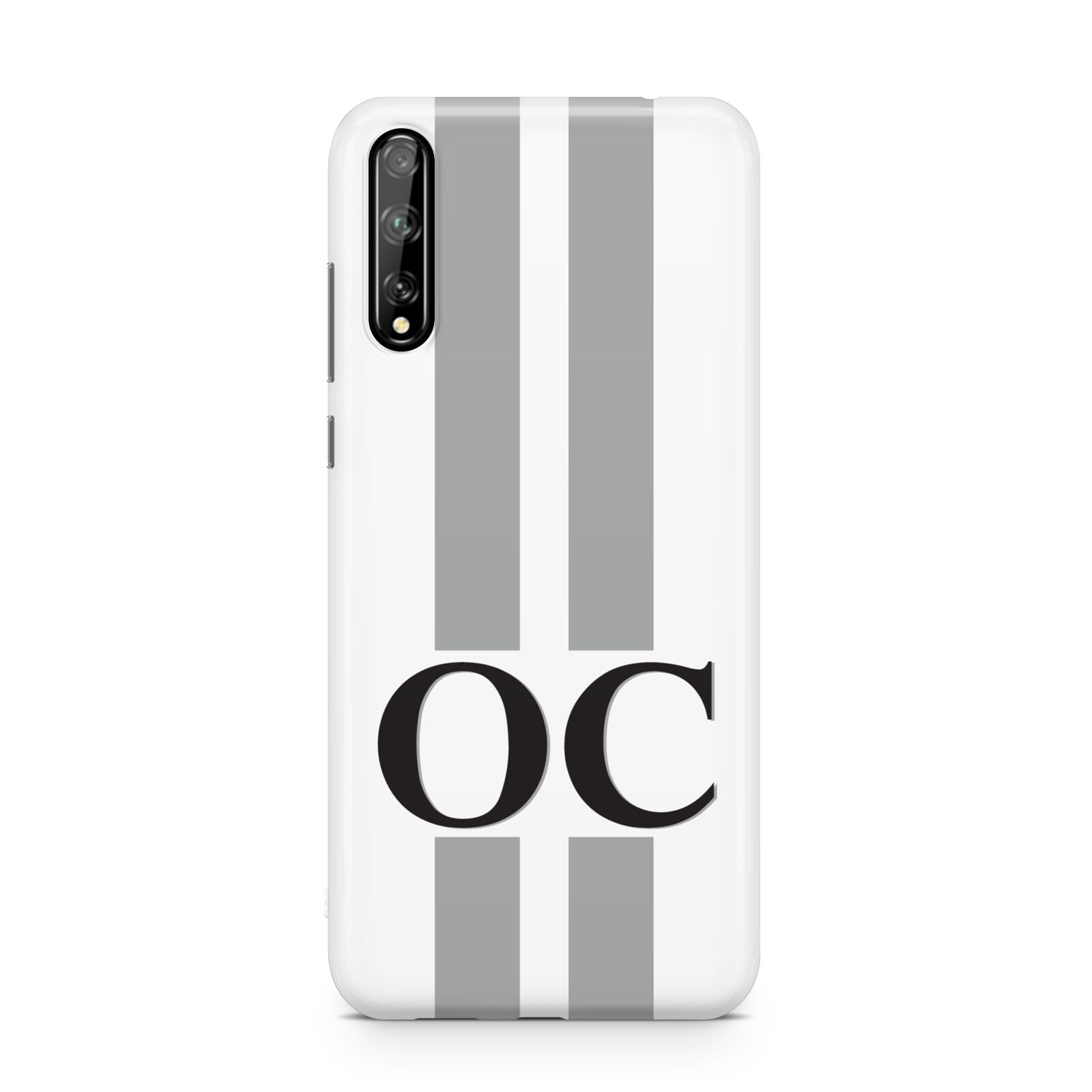 White Personalised Initials Huawei Enjoy 10s Phone Case