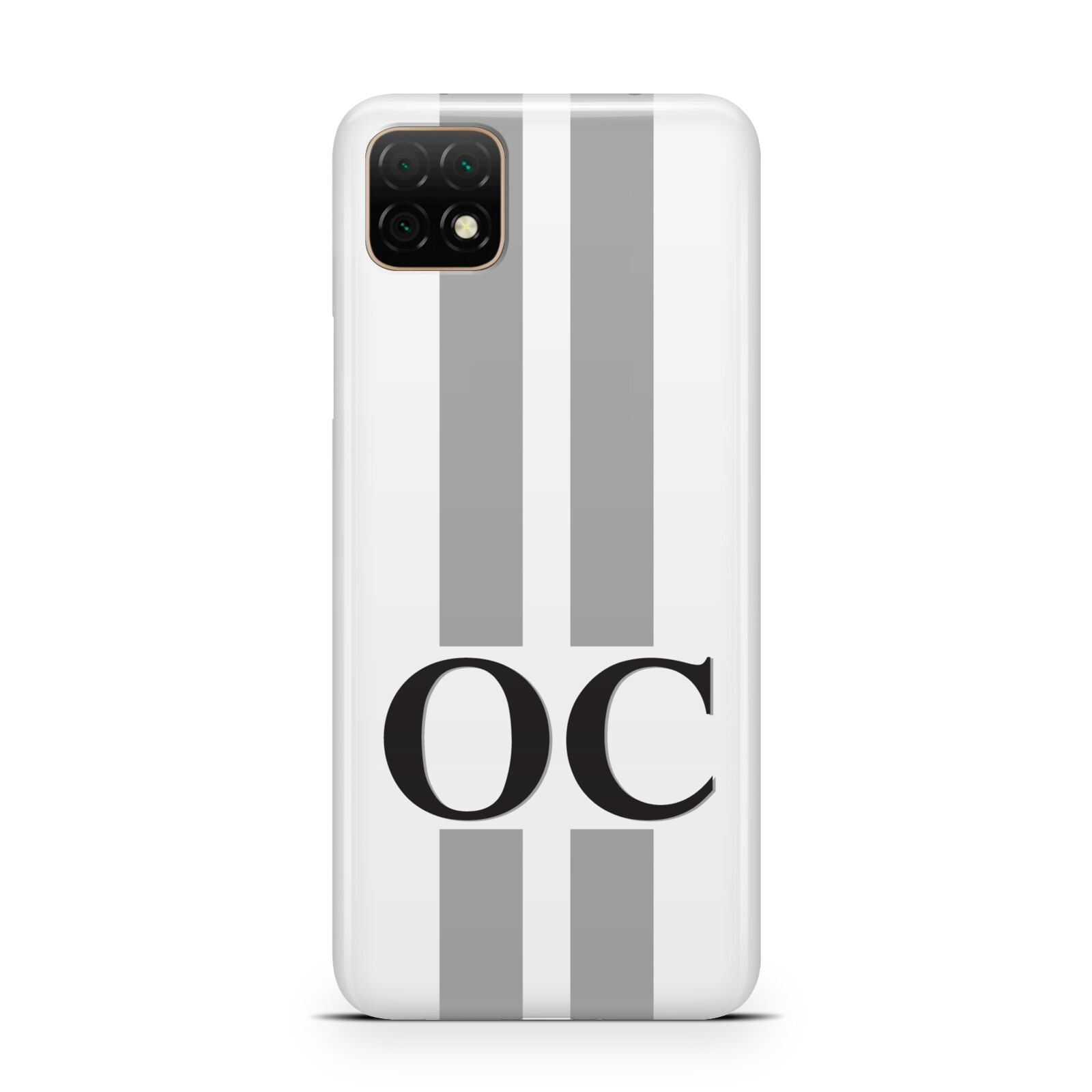 White Personalised Initials Huawei Enjoy 20 Phone Case
