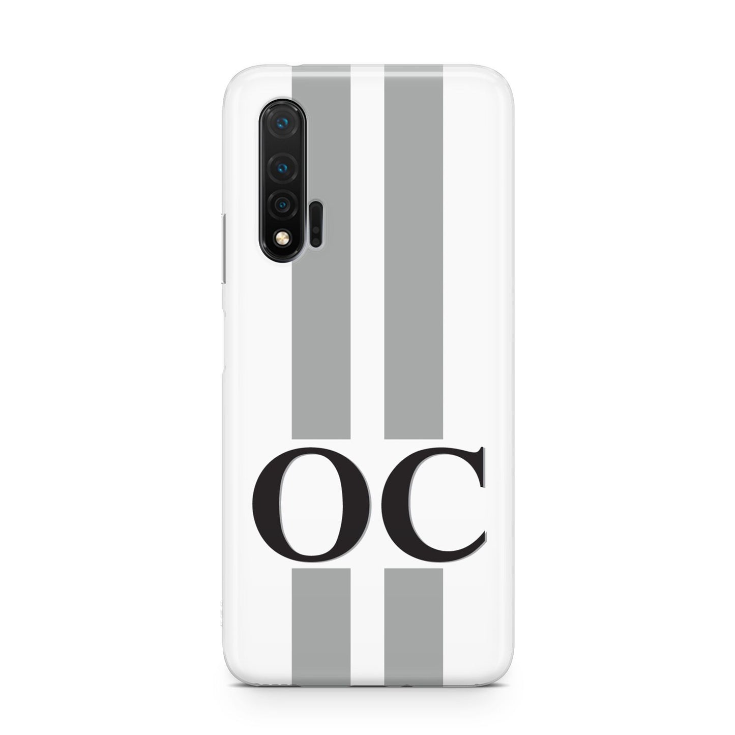 White Personalised Initials Huawei Nova 6 Phone Case