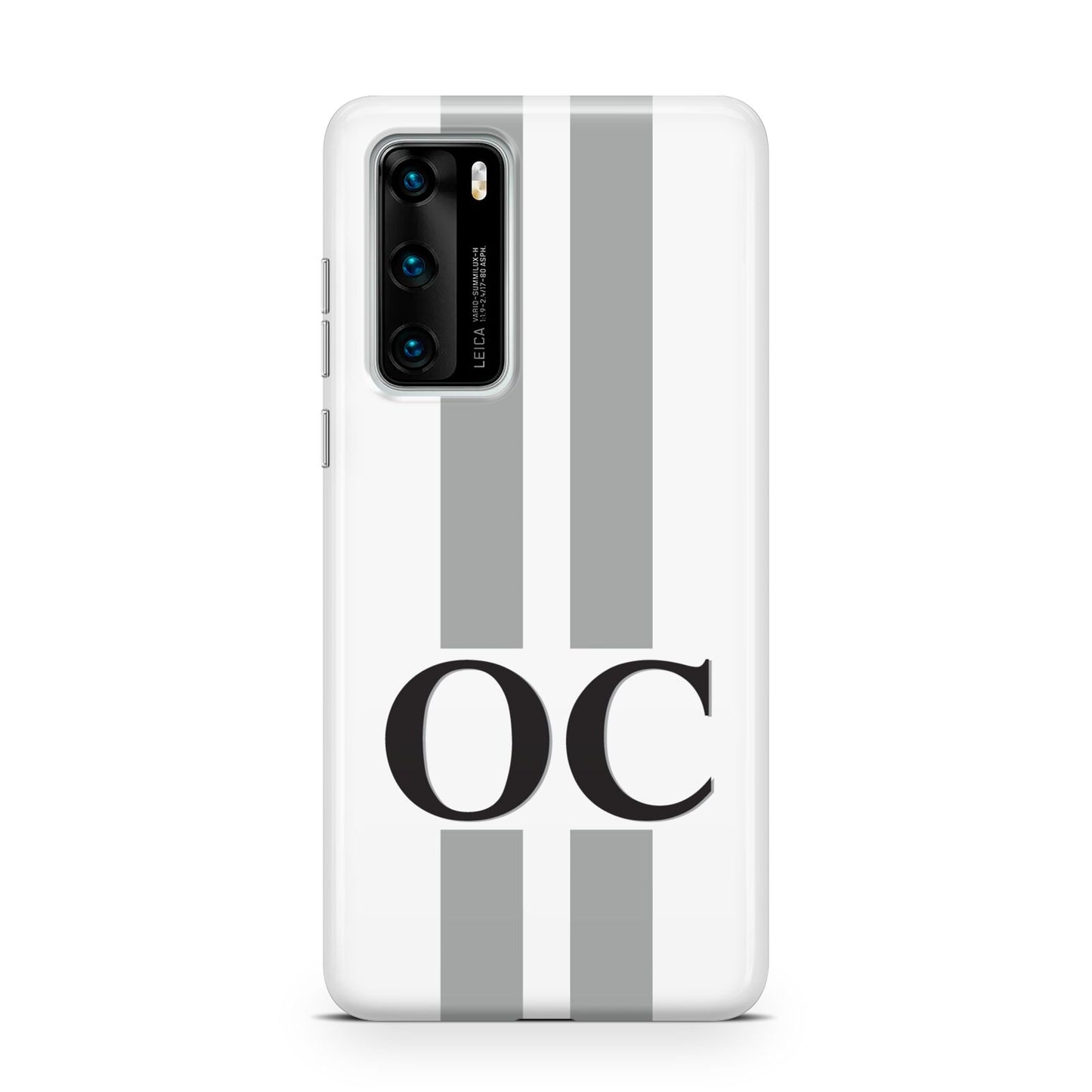 White Personalised Initials Huawei P40 Phone Case