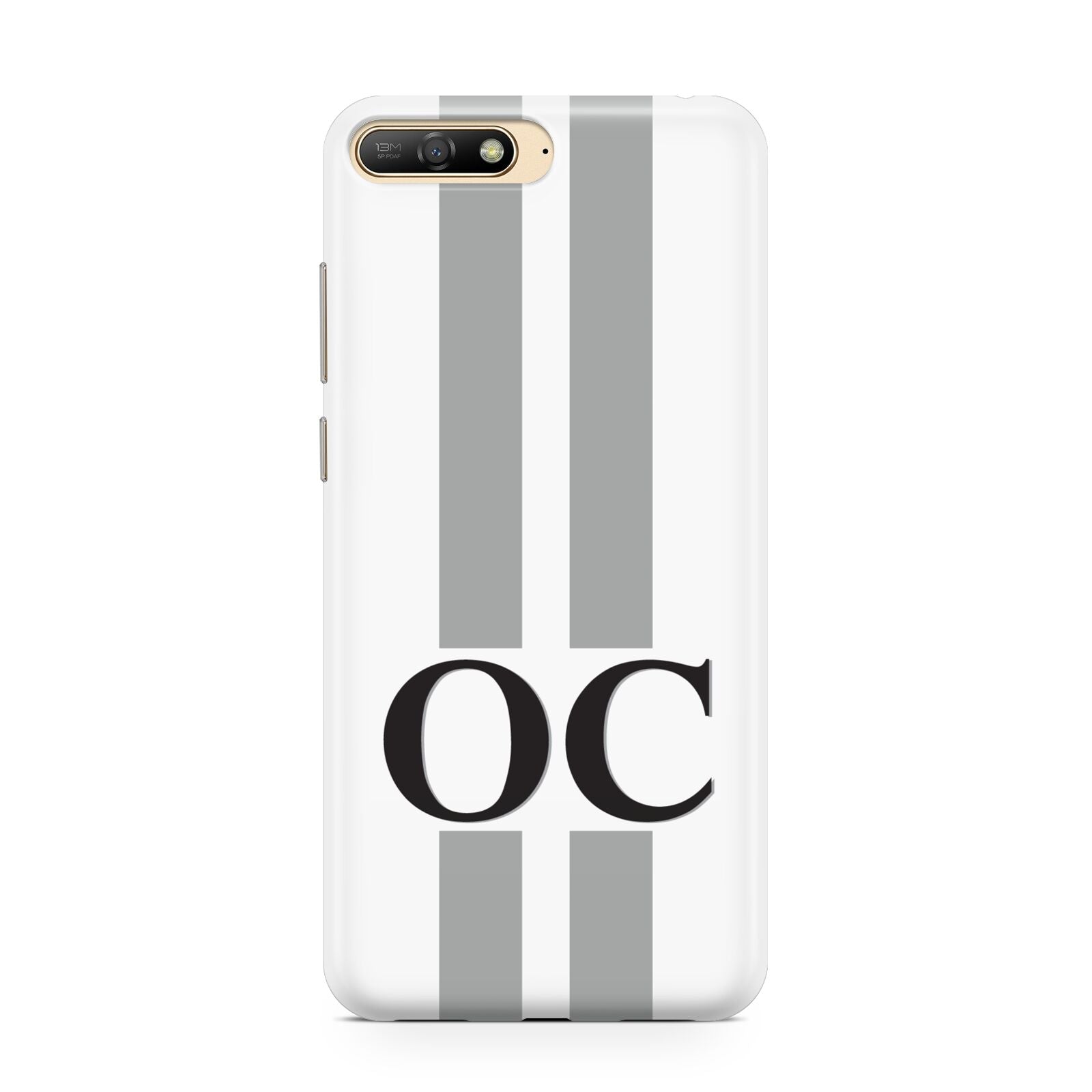 White Personalised Initials Huawei Y6 2018