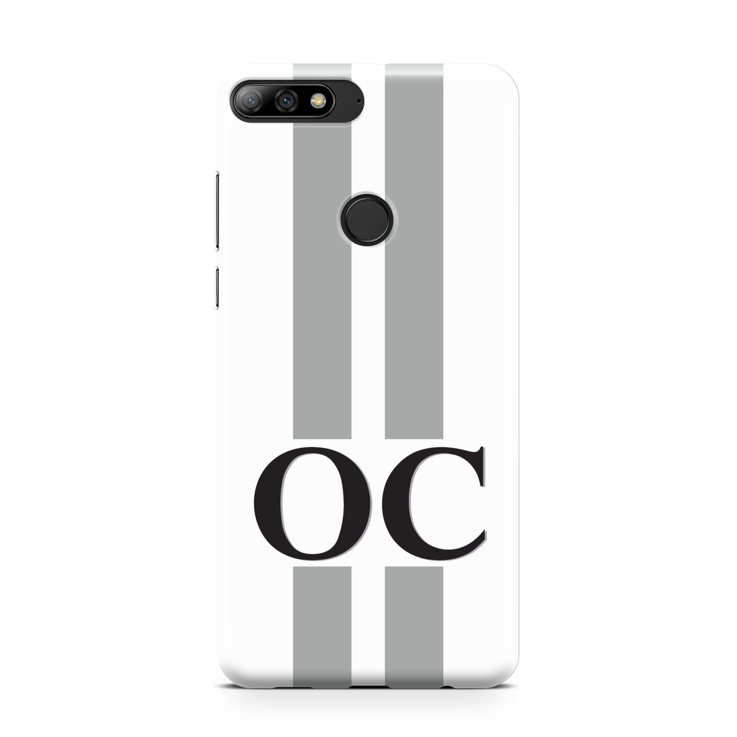 White Personalised Initials Huawei Y7 2018