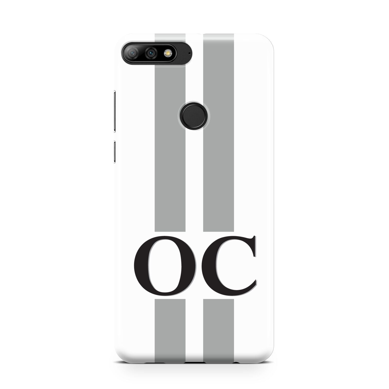 White Personalised Initials Huawei Y7 2018