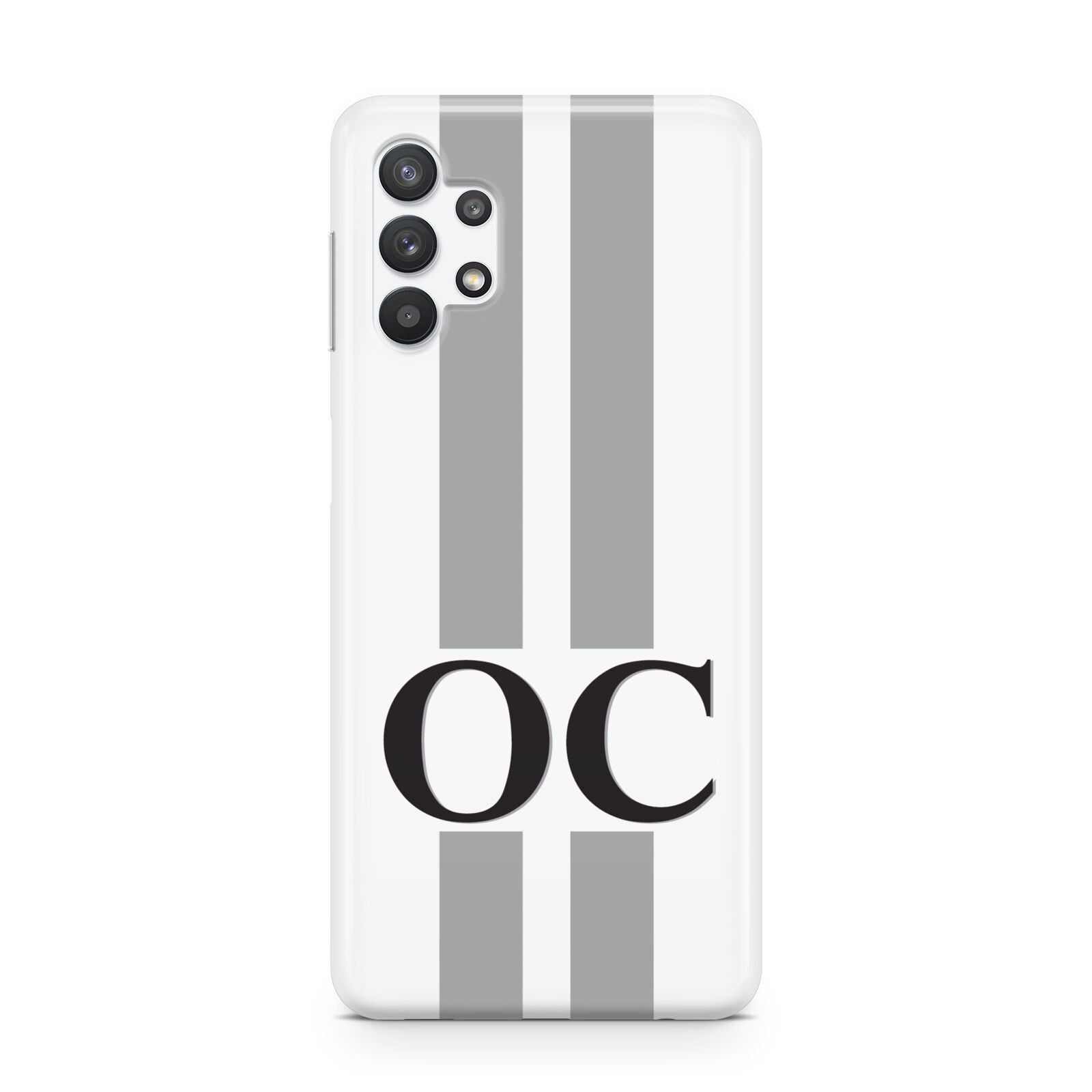 White Personalised Initials Samsung A32 5G Case