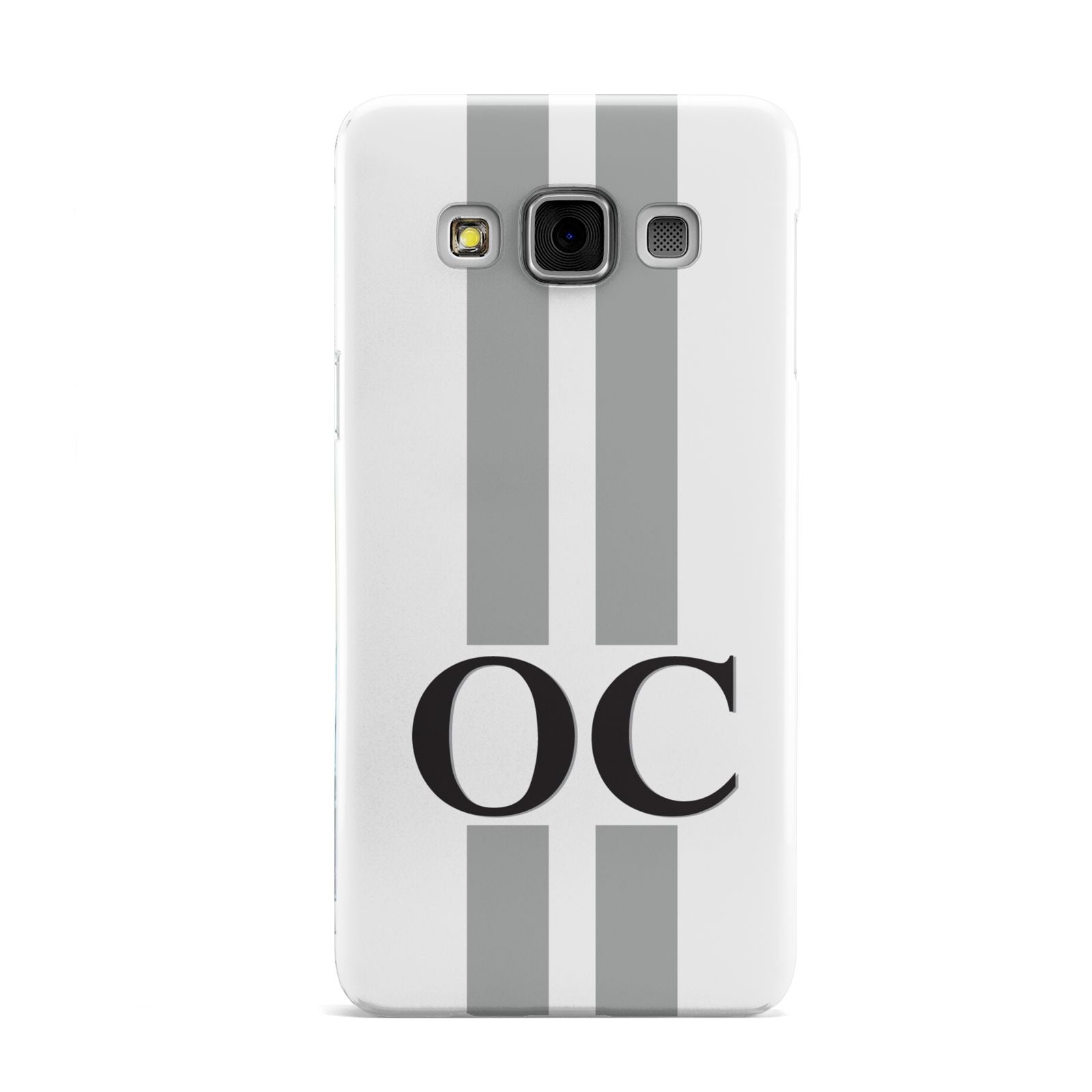 White Personalised Initials Samsung Galaxy A3 Case
