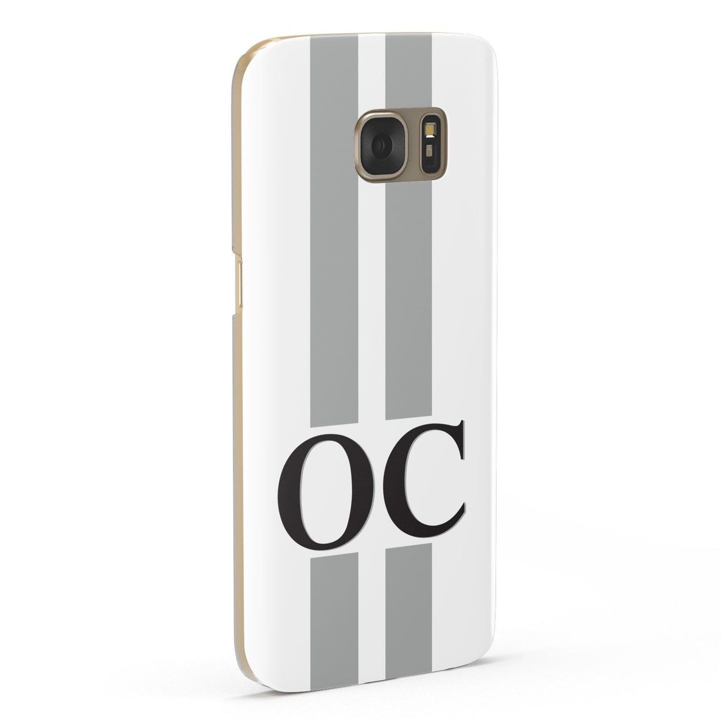 White Personalised Initials Samsung Galaxy Case Fourty Five Degrees