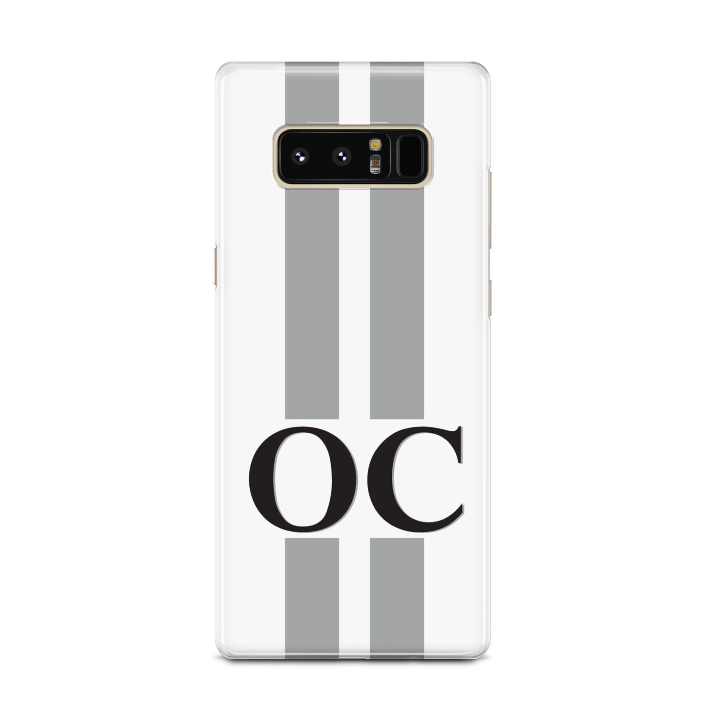 White Personalised Initials Samsung Galaxy Note 8 Case