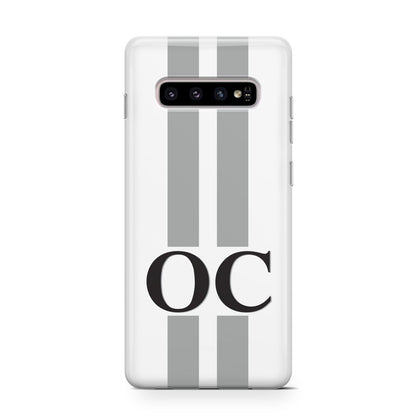 White Personalised Initials Samsung Galaxy S10 Case