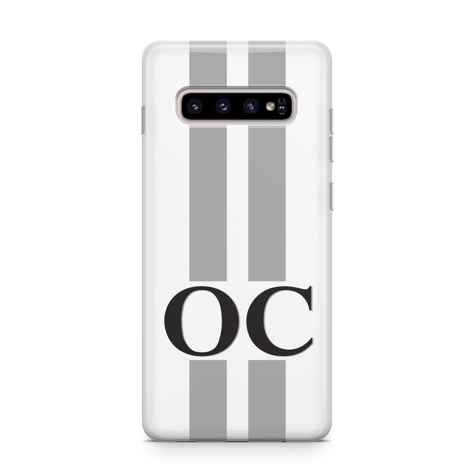 White Personalised Initials Samsung Galaxy S10 Plus Case