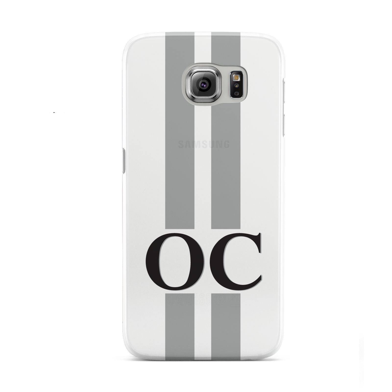 White Personalised Initials Samsung Galaxy S6 Case