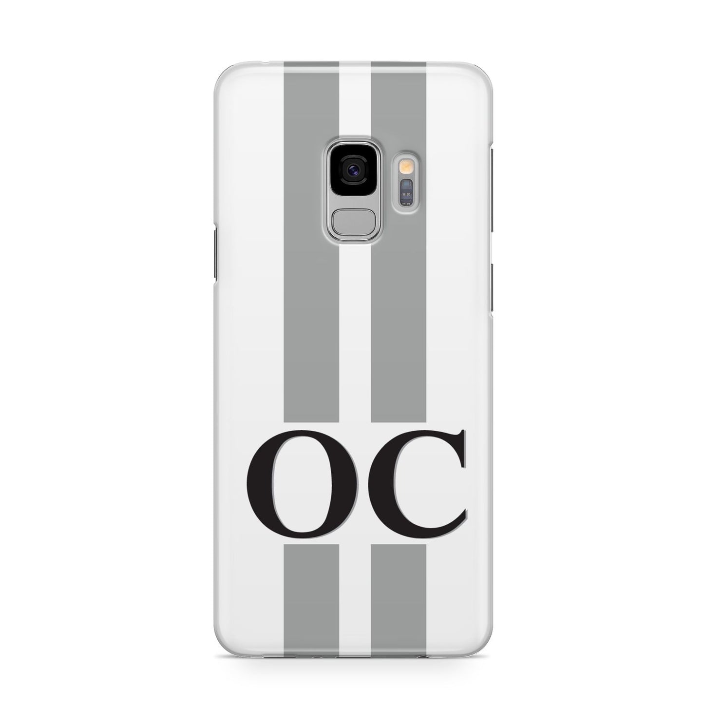 White Personalised Initials Samsung Galaxy S9 Case
