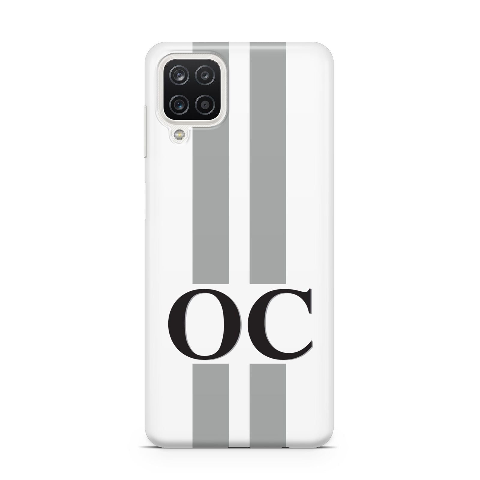 White Personalised Initials Samsung M12 Case