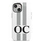White Personalised Initials iPhone 13 Mini Full Wrap 3D Tough Case