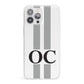 White Personalised Initials iPhone 13 Pro Max Clear Bumper Case