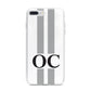 White Personalised Initials iPhone 7 Plus Bumper Case on Silver iPhone