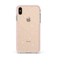 White Planets Apple iPhone Xs Max Impact Case Pink Edge on Gold Phone