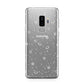 White Planets Samsung Galaxy S9 Plus Case on Silver phone