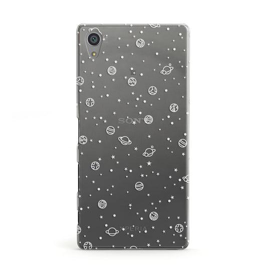 White Planets Sony Xperia Case