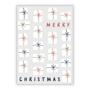 White Presents Greetings Card