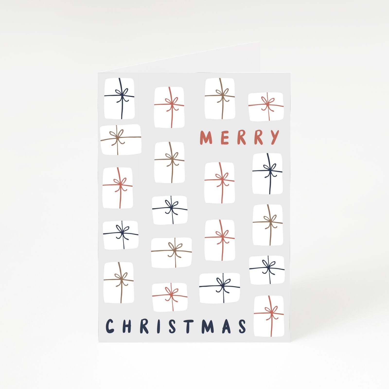 White Presents A5 Greetings Card