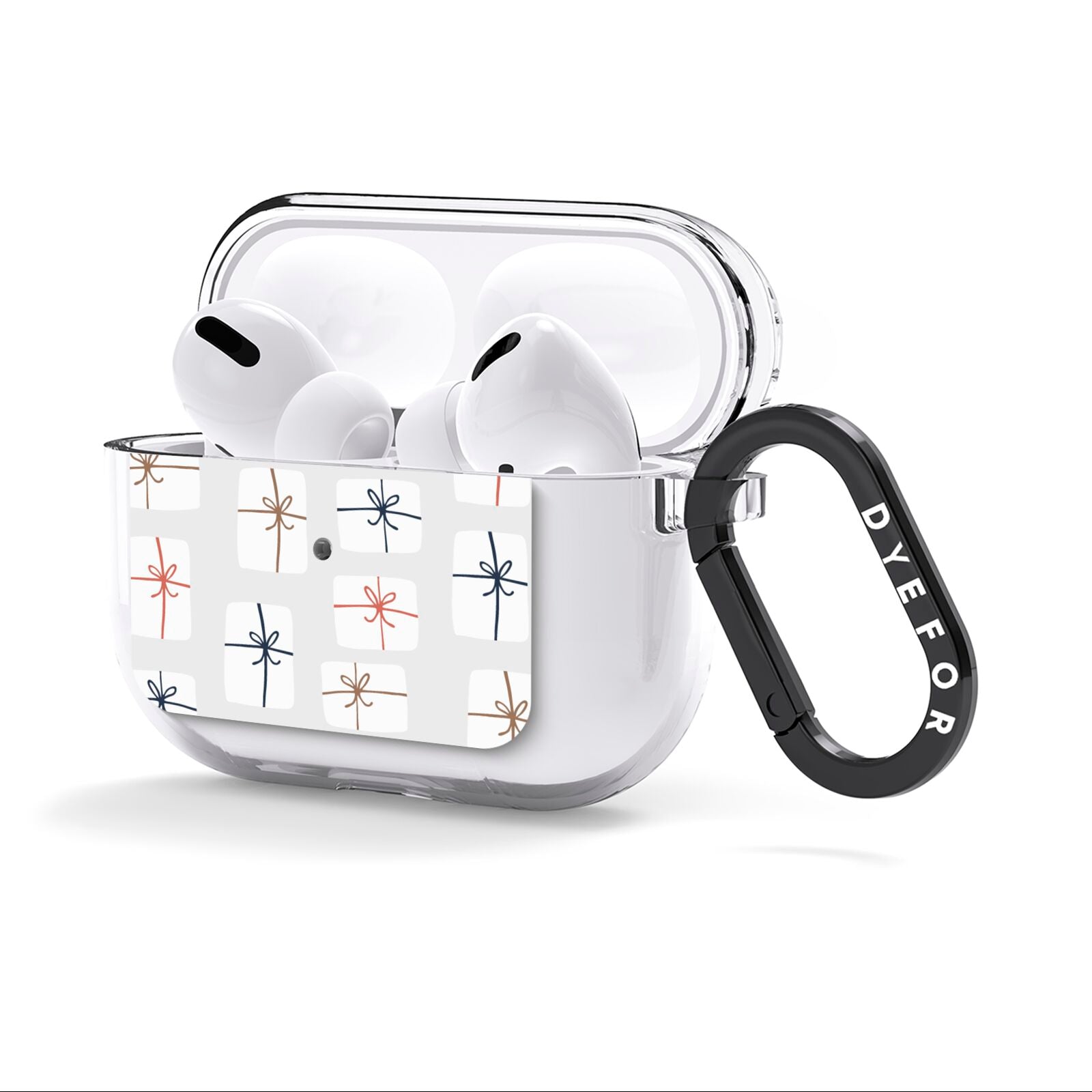 White Presents AirPods Clear Case 3rd Gen Side Image