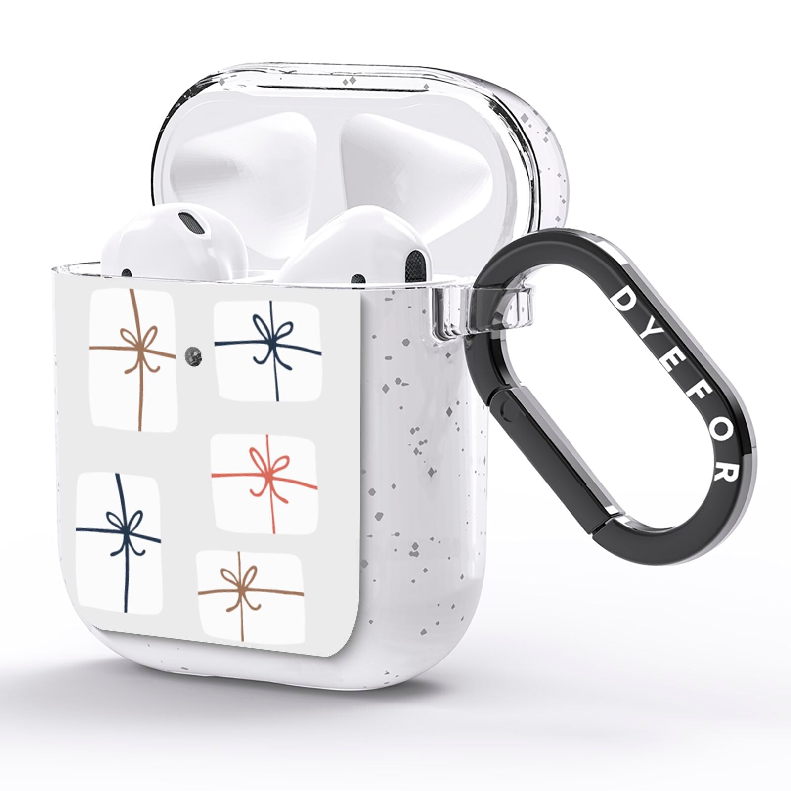 White Presents AirPods Glitter Case Side Image