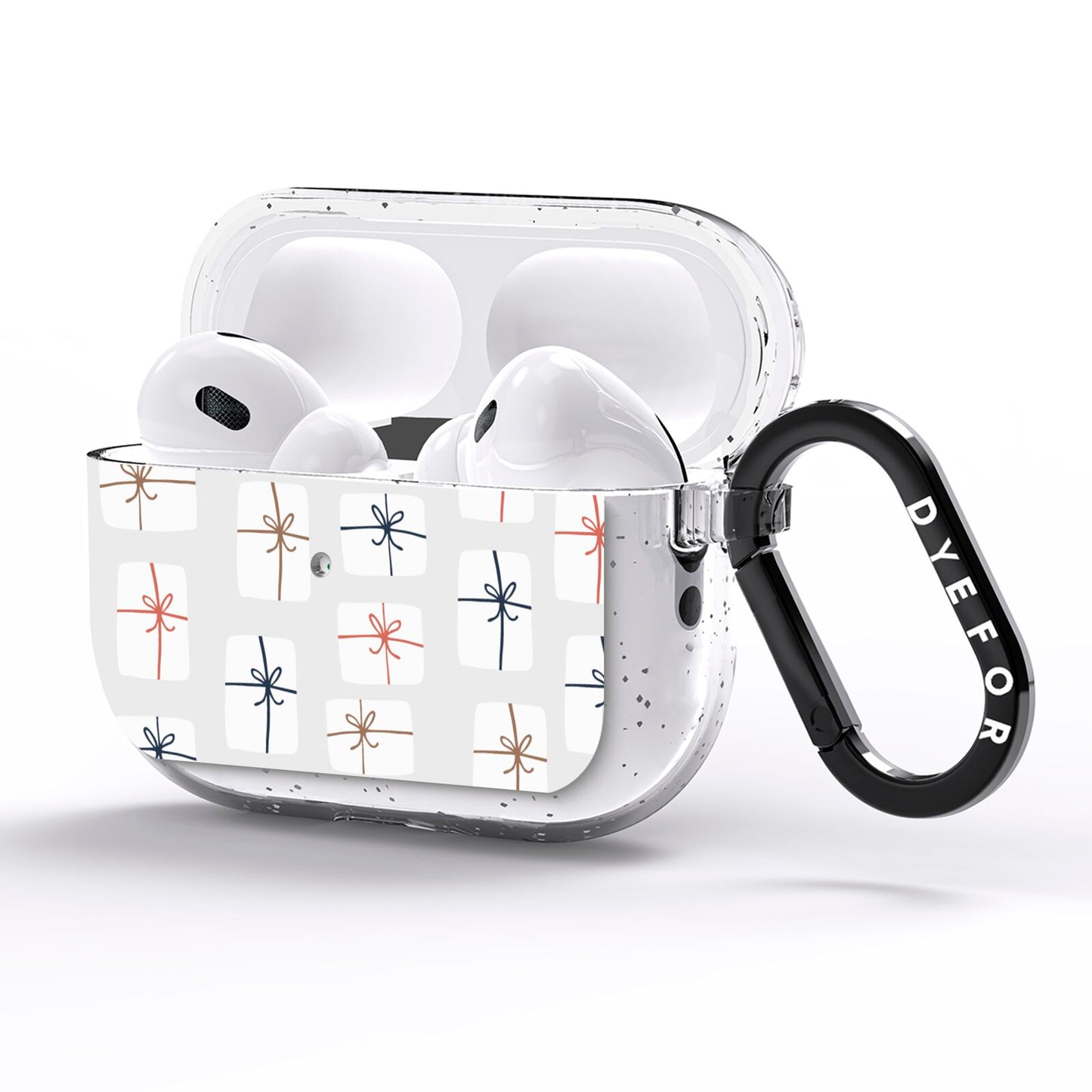 White Presents AirPods Pro Glitter Case Side Image
