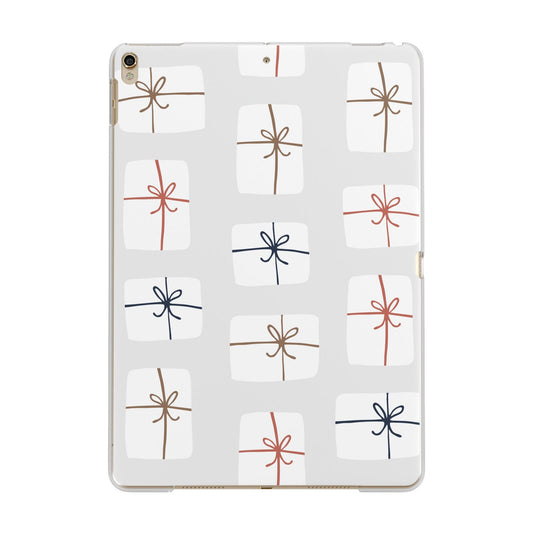 White Presents Apple iPad Gold Case