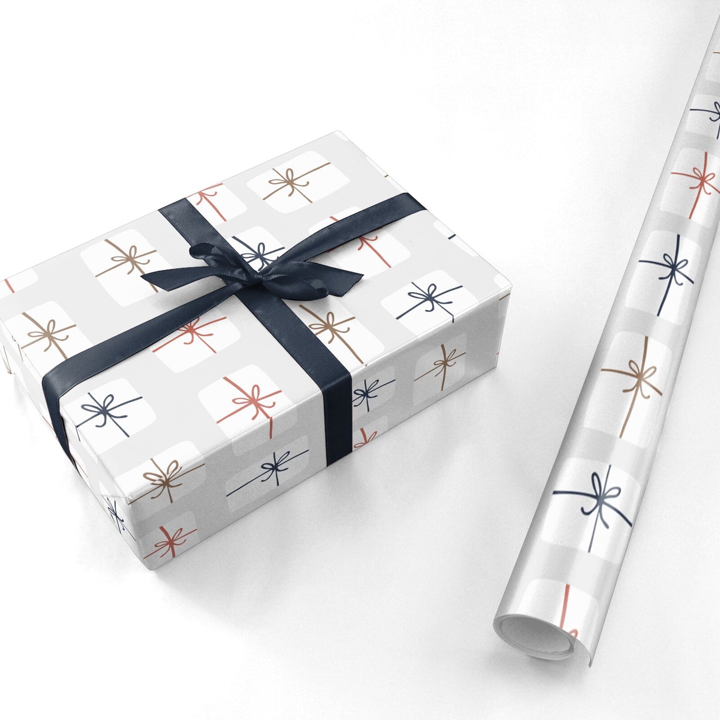 White Presents Personalised Wrapping Paper