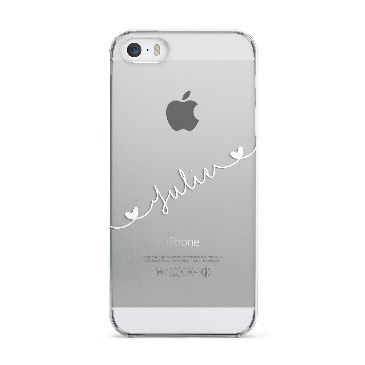 White Sloped Handwritten Name Apple iPhone 5 Case
