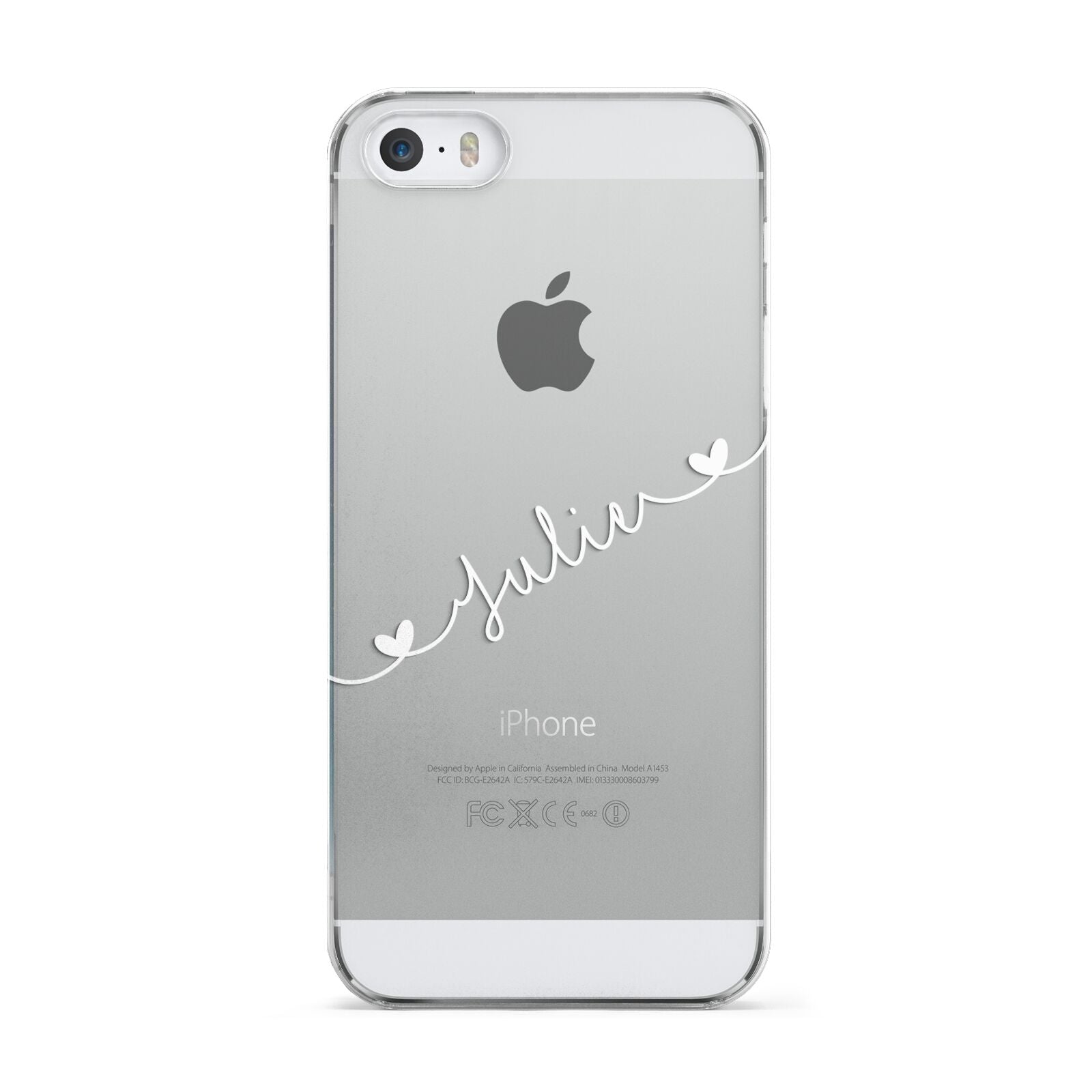 White Sloped Handwritten Name Apple iPhone 5 Case