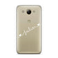 White Sloped Handwritten Name Huawei Y3 2017