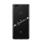 White Sloped Handwritten Name Huawei Y7 2018