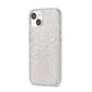 White Sloped Handwritten Name iPhone 14 Glitter Tough Case Starlight Angled Image