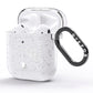 White Spiders Web with Transparent Background AirPods Glitter Case Side Image