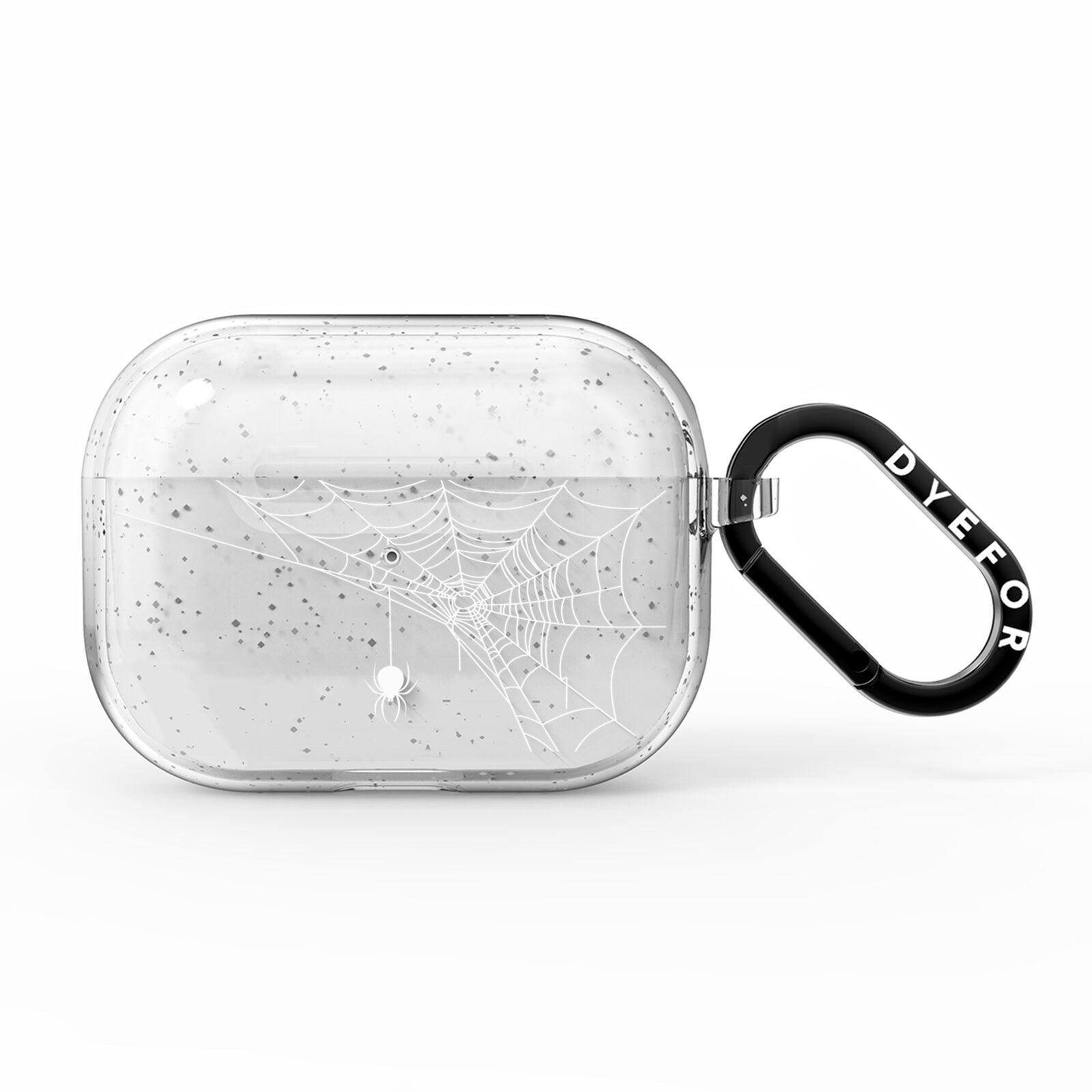 White Spiders Web with Transparent Background AirPods Pro Glitter Case