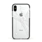 White Spiders Web with Transparent Background Apple iPhone Xs Impact Case Black Edge on Silver Phone