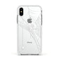 White Spiders Web with Transparent Background Apple iPhone Xs Impact Case White Edge on Silver Phone