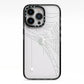 White Spiders Web with Transparent Background iPhone 13 Pro Black Impact Case on Silver phone
