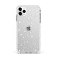 White Star Apple iPhone 11 Pro Max in Silver with White Impact Case