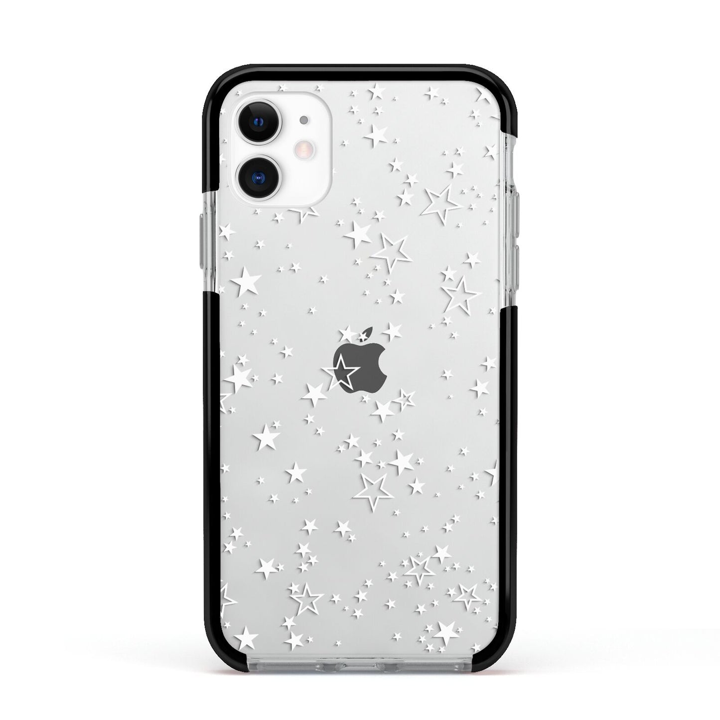 White Star Apple iPhone 11 in White with Black Impact Case