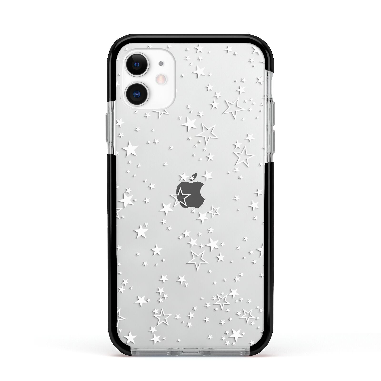 White Star Apple iPhone 11 in White with Black Impact Case