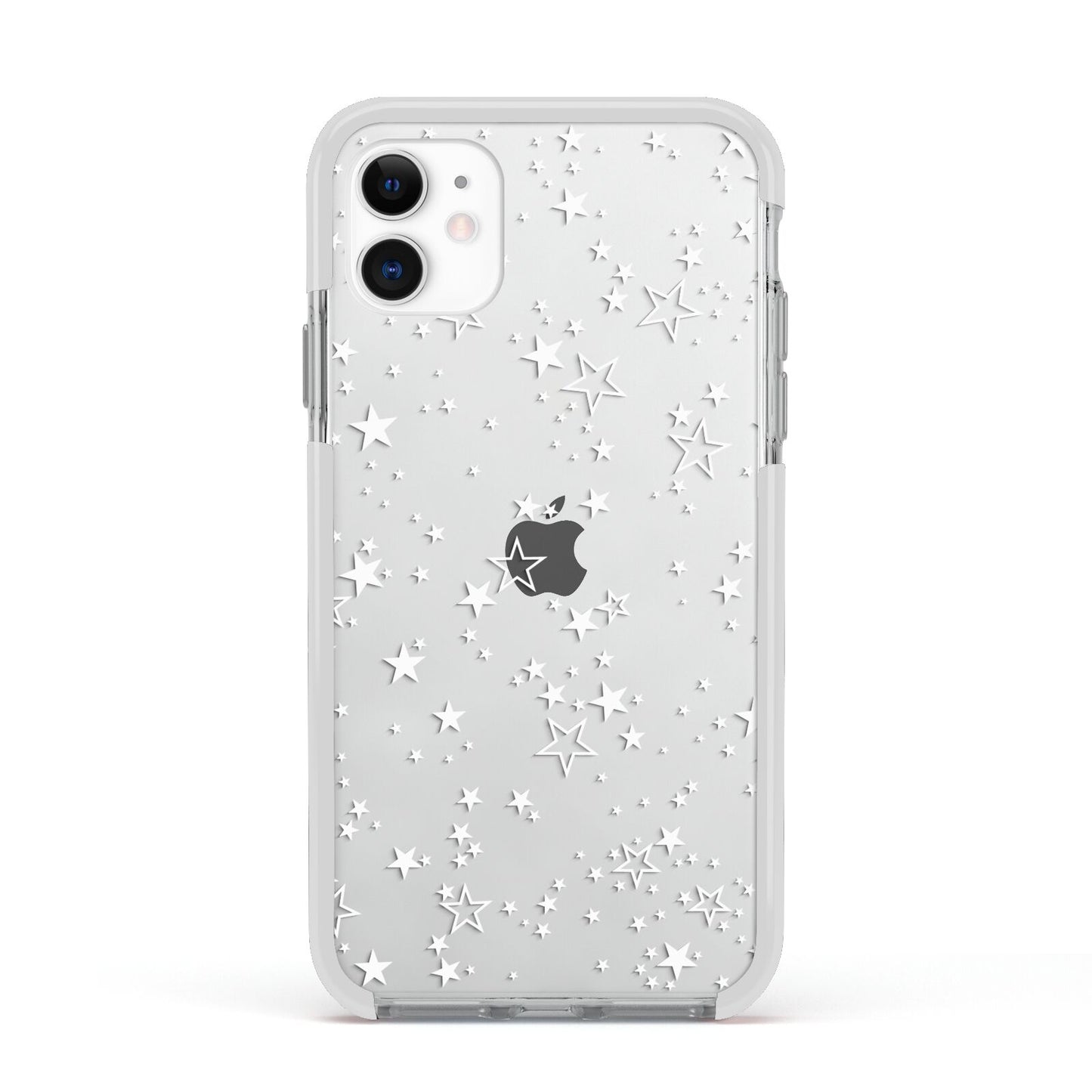 White Star Apple iPhone 11 in White with White Impact Case