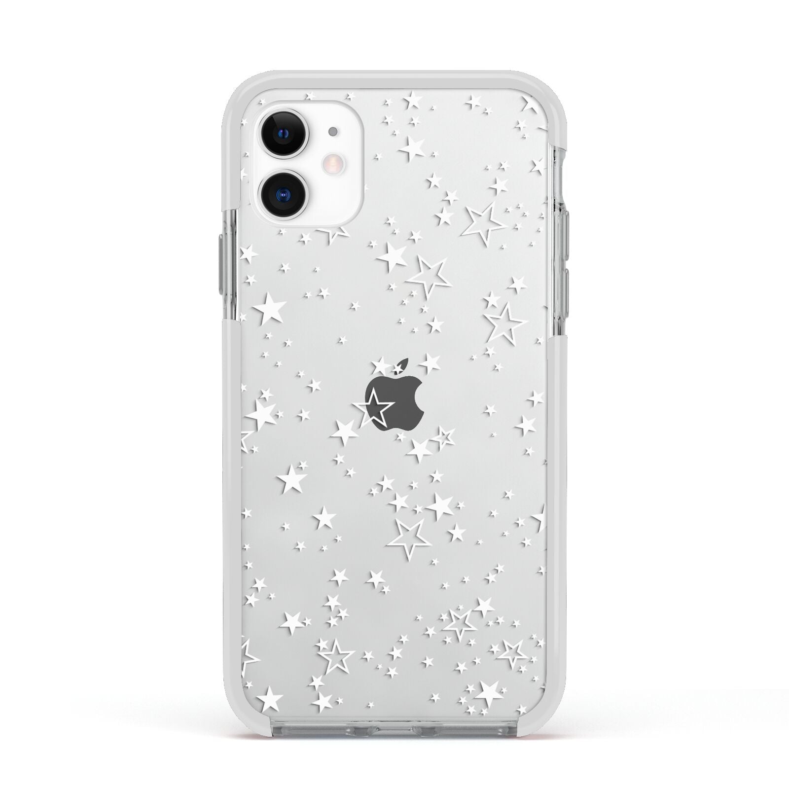 White Star Apple iPhone 11 in White with White Impact Case