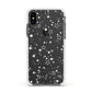 White Star Apple iPhone Xs Impact Case White Edge on Black Phone