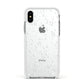 White Star Apple iPhone Xs Impact Case White Edge on Silver Phone