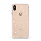White Star Apple iPhone Xs Max Impact Case Pink Edge on Gold Phone