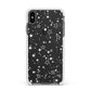 White Star Apple iPhone Xs Max Impact Case White Edge on Black Phone