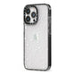 White Star iPhone 13 Pro Black Impact Case Side Angle on Silver phone