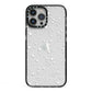 White Star iPhone 13 Pro Max Black Impact Case on Silver phone